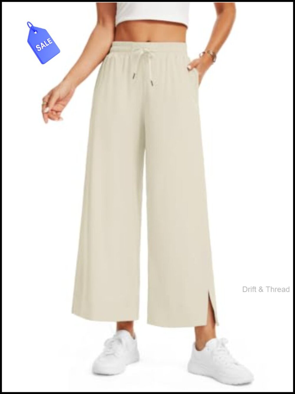 Wide Leg Ankle Pants High Waisted Palazzo Trousers for Work Travel Lounge with